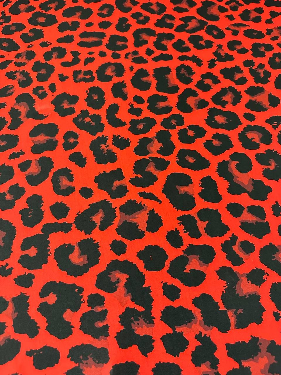 Lycra Maculato Animalier Rosso
