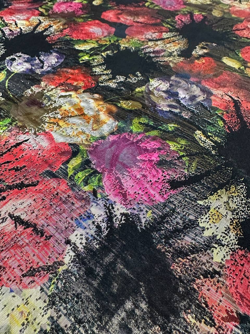 Scampolo BROCCATO MAGNIFIQUE LUREX FLOREAL 3,00X1,50