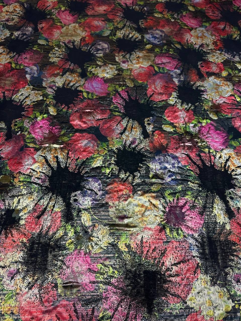 Scampolo BROCCATO MAGNIFIQUE LUREX FLOREAL 3,00X1,50