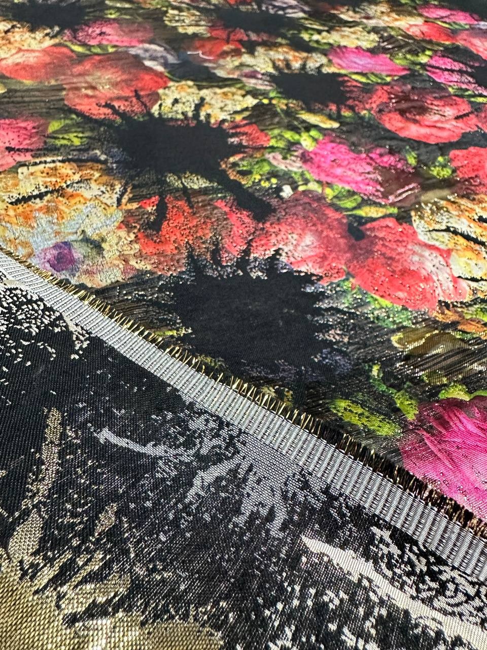 Scampolo BROCCATO MAGNIFIQUE LUREX FLOREAL 3,00X1,50