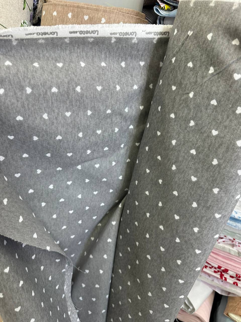 Cuoricini Loneta Cotone arredo OFFERTA