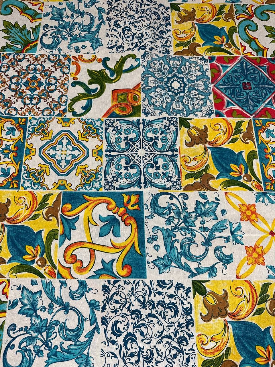 Scampolo Maiolica Santorini - WorldTessuti