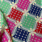 Tessuto Misto Lino/Viscosa Ritratto Floreale