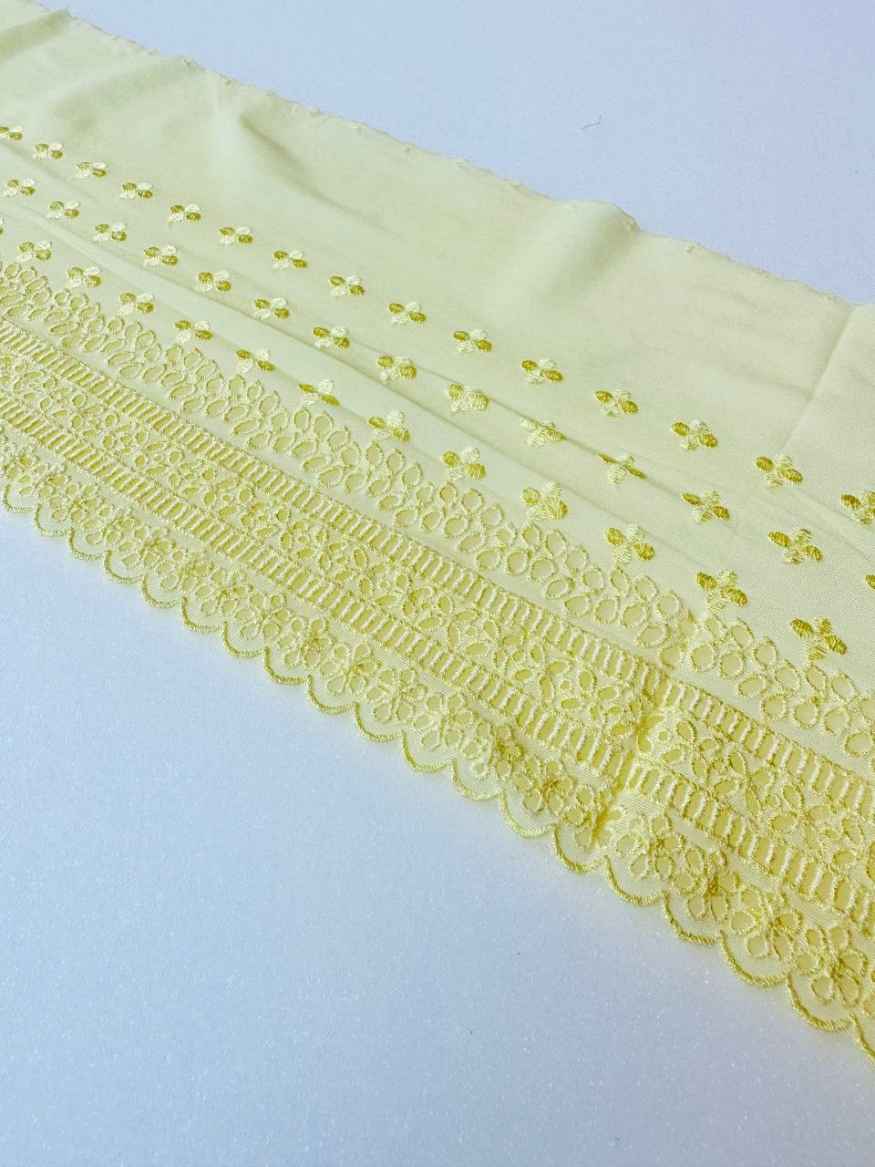 Passamaneria Merletto Pizzo Elastico Giallo 20 CM