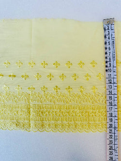 Passamaneria Merletto Pizzo Elastico Giallo 20 CM