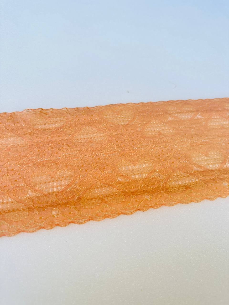 Passamaneria Merletto Salmone Elastico 14 CM
