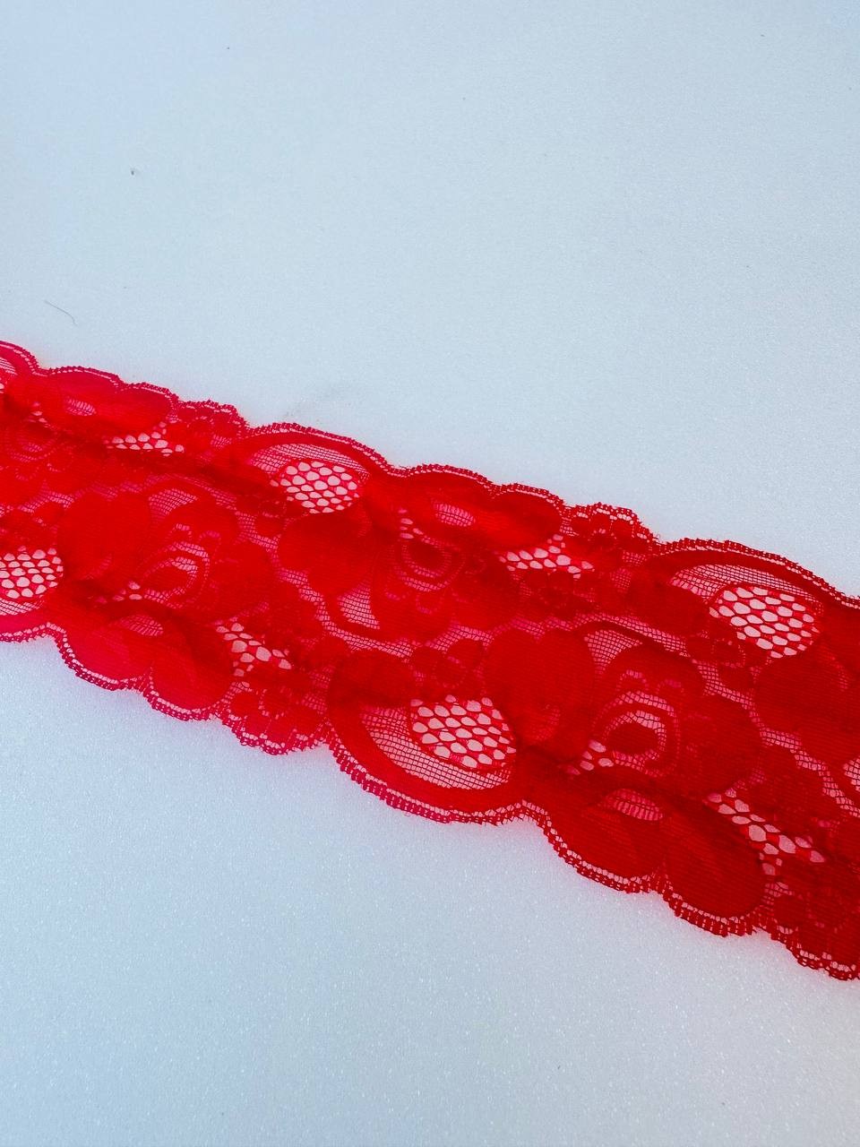 Passamaneria Merletto Rosso 10 CM