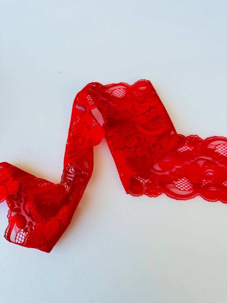 Passamaneria Merletto Rosso 10 CM