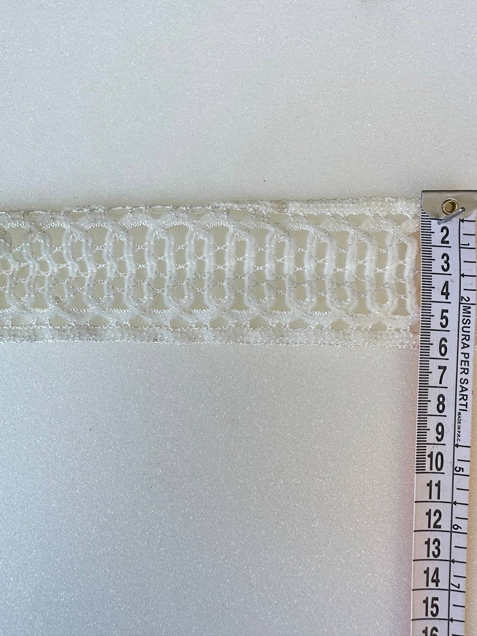 Passamaneria Tramezzo Merletto Bianco seta 6 CM