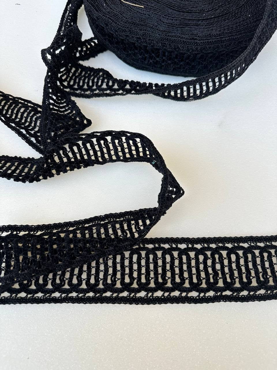 Passamaneria Tramezzo Merletto Nero 6 CM