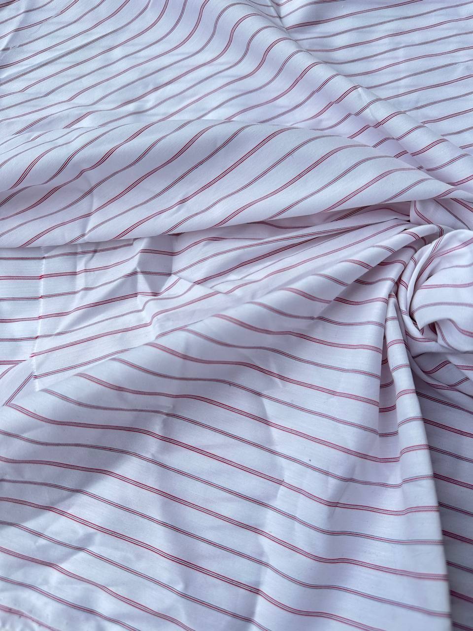 Scampolo Popeline Riga Rosso 2,00x1,50