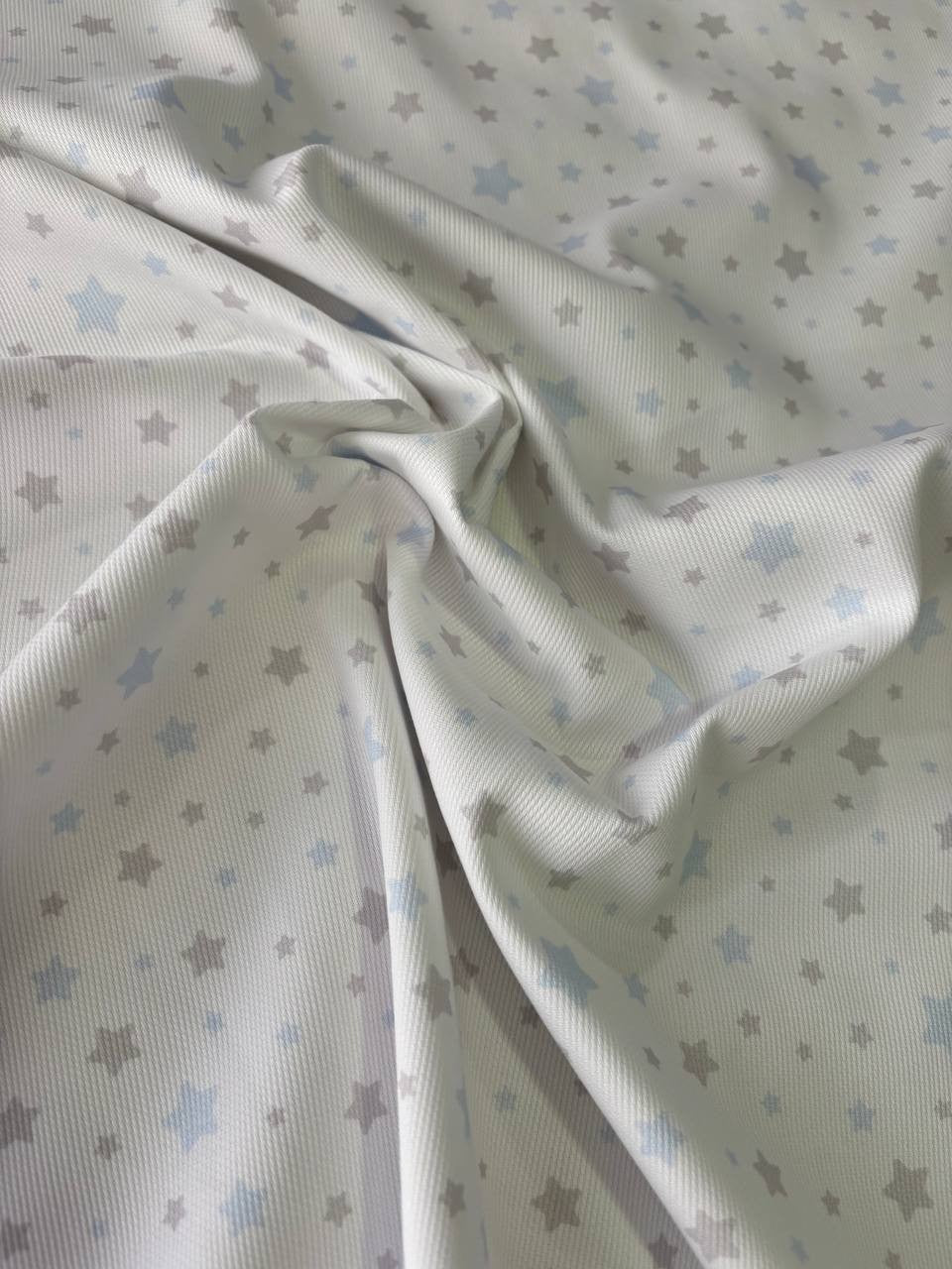 Piquet Cotone Star Multicolor Celeste Grigio
