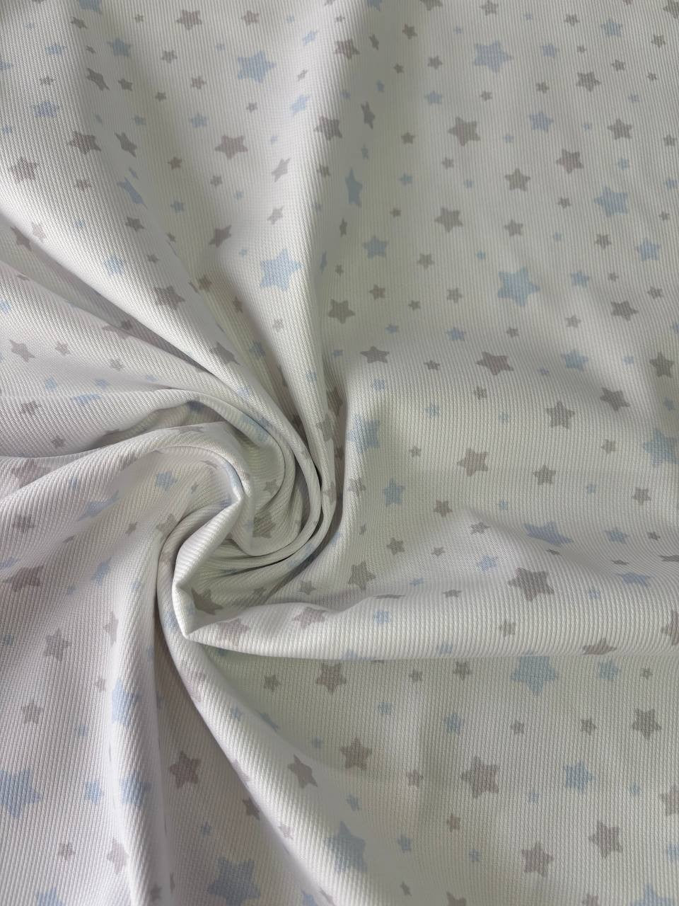 Piquet Cotone Star Multicolor Celeste Grigio