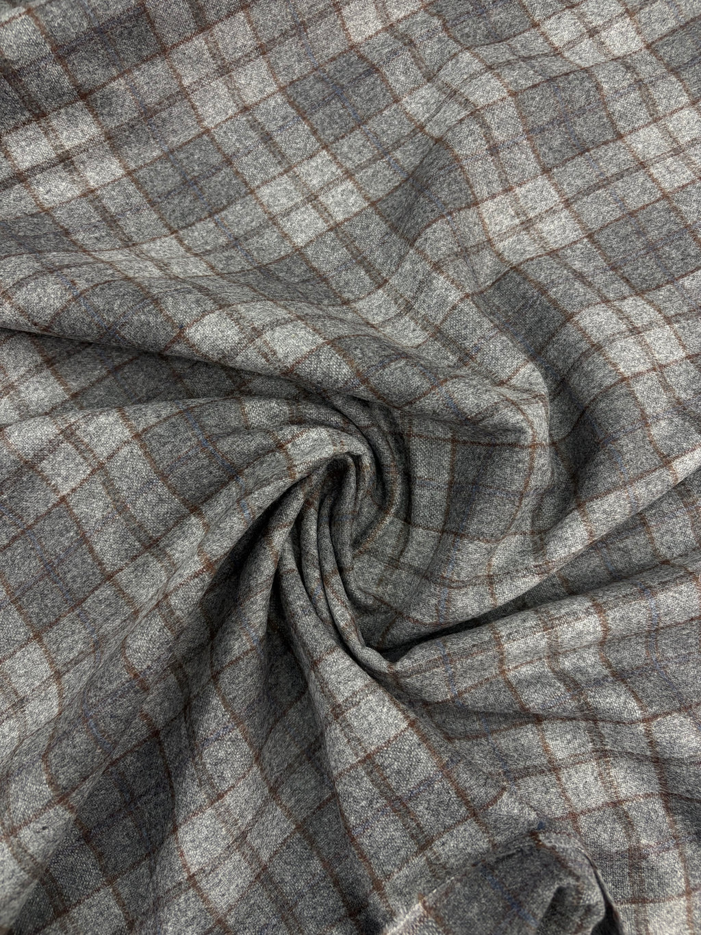 Tessuto Lana COTTA Tartan Quadro grigio
