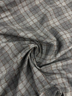 Tessuto Lana COTTA Tartan Quadro grigio
