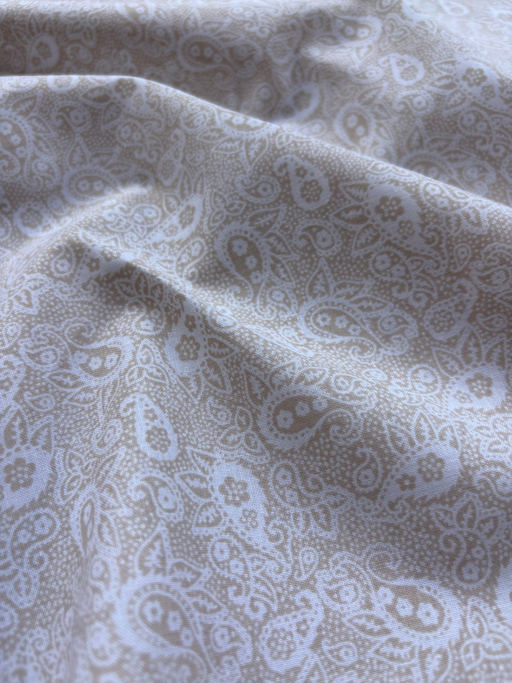 Percalle Cotone Fantasia Cashmere Beige