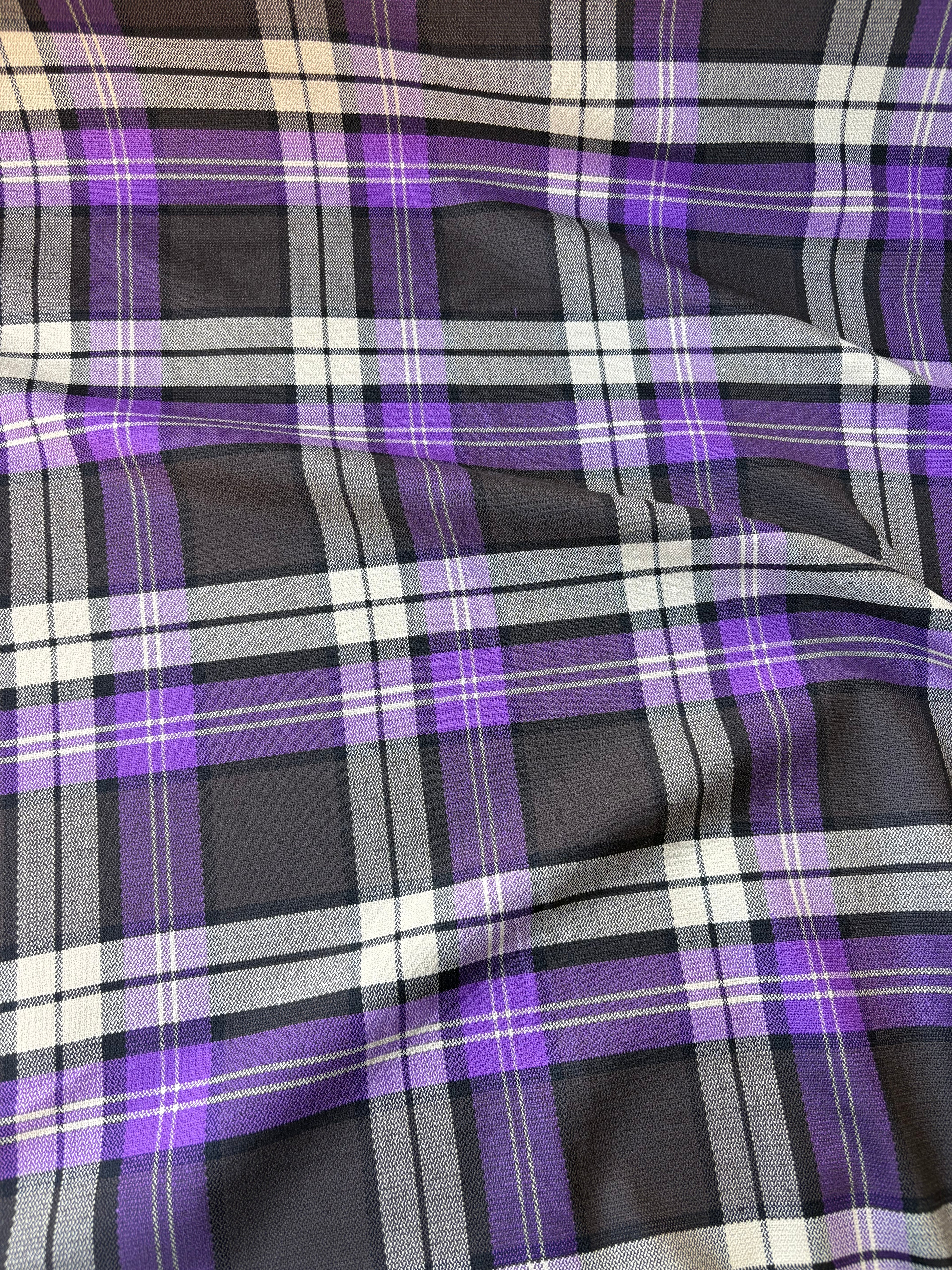 Tartan Scozzese Quadrone Lanetta Viola SOTTOPREZZO