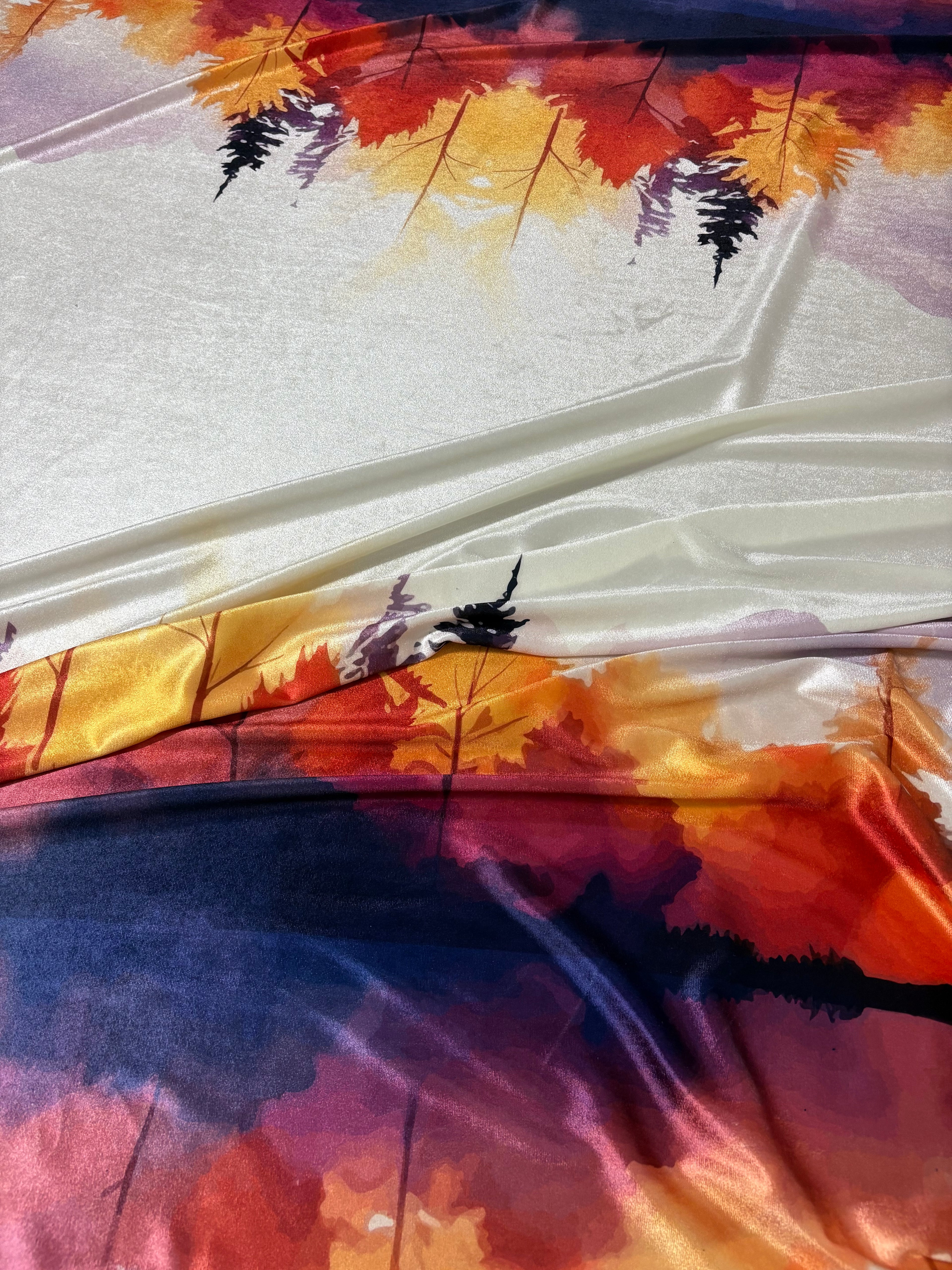 Scampolo Velluto elastico Bosco con balza  2,60x1,50