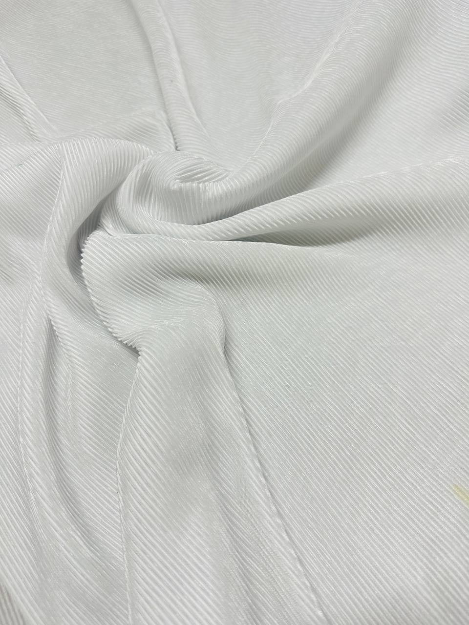 Tessuto Plissettato Bianco Elastico - WorldTessuti