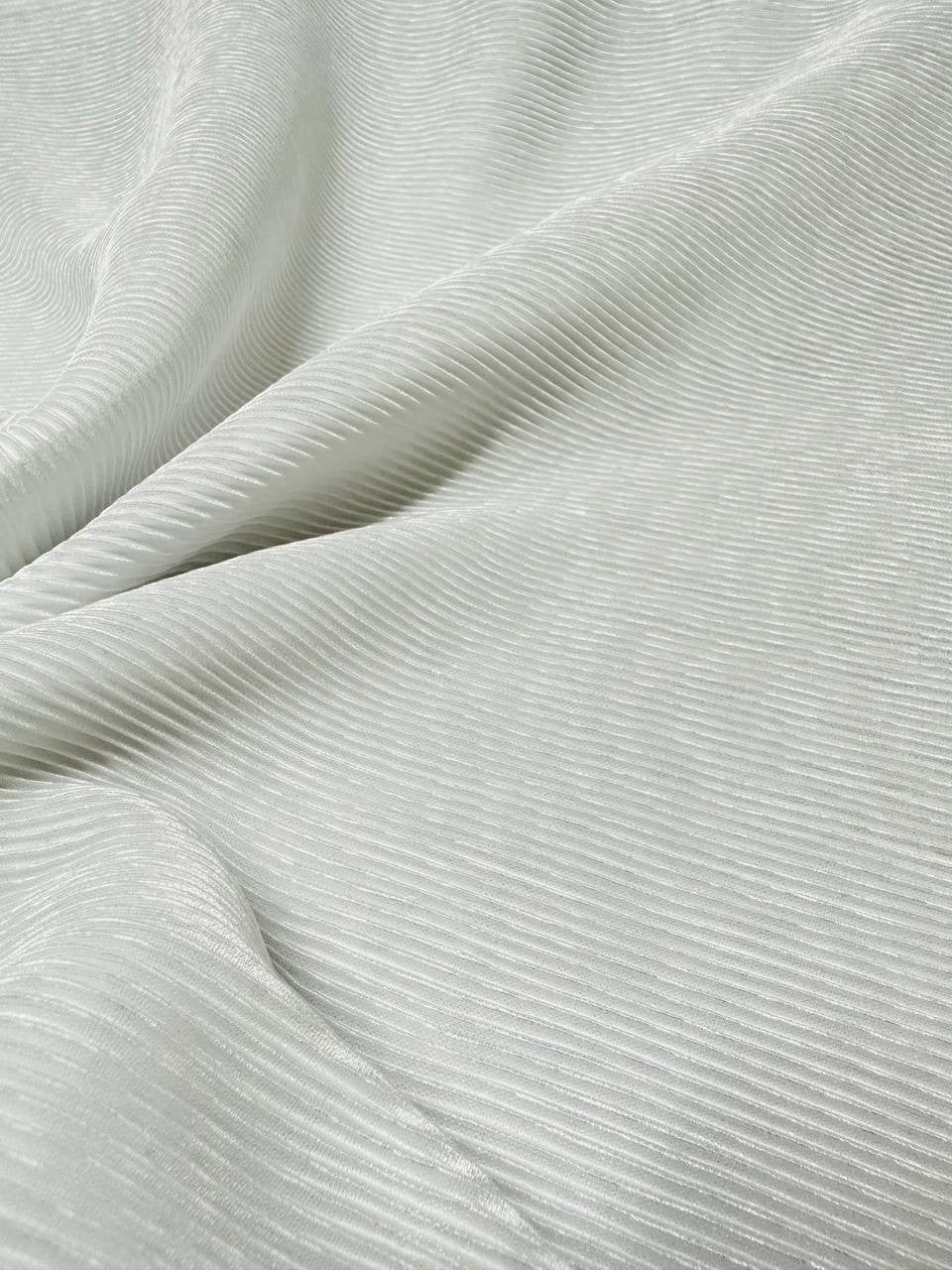 Tessuto Plissettato Bianco Elastico - WorldTessuti