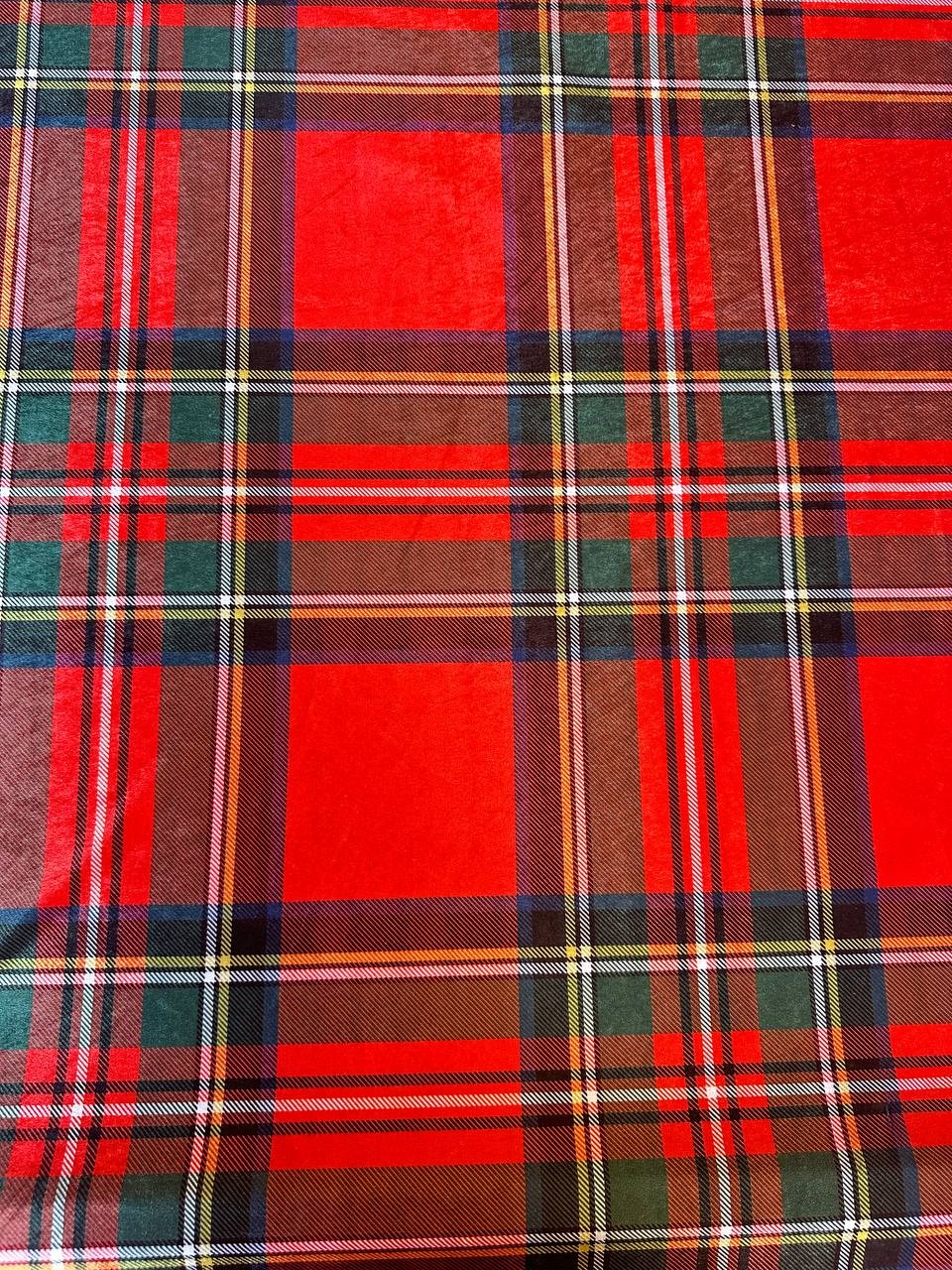 Velluto SCOZZESE TARTAN ELASTICO
