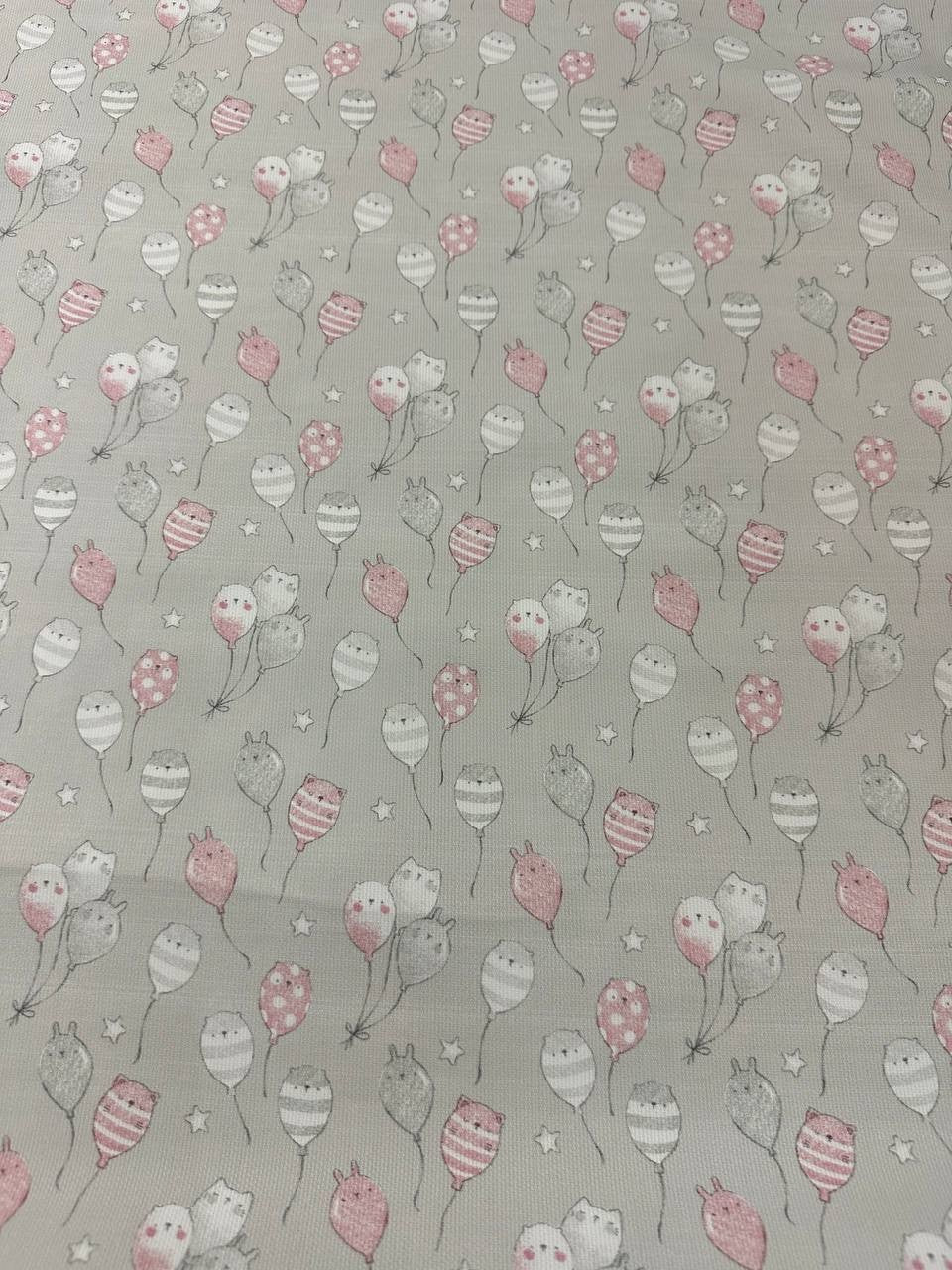 Piquet Cotone Millerighe Palloncino Cat Grigio Rosa