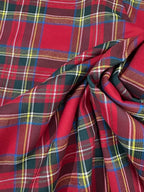 Tartan Scozzese Lanetta Rosso Classic FILO GLITTER Quadro - WorldTessuti