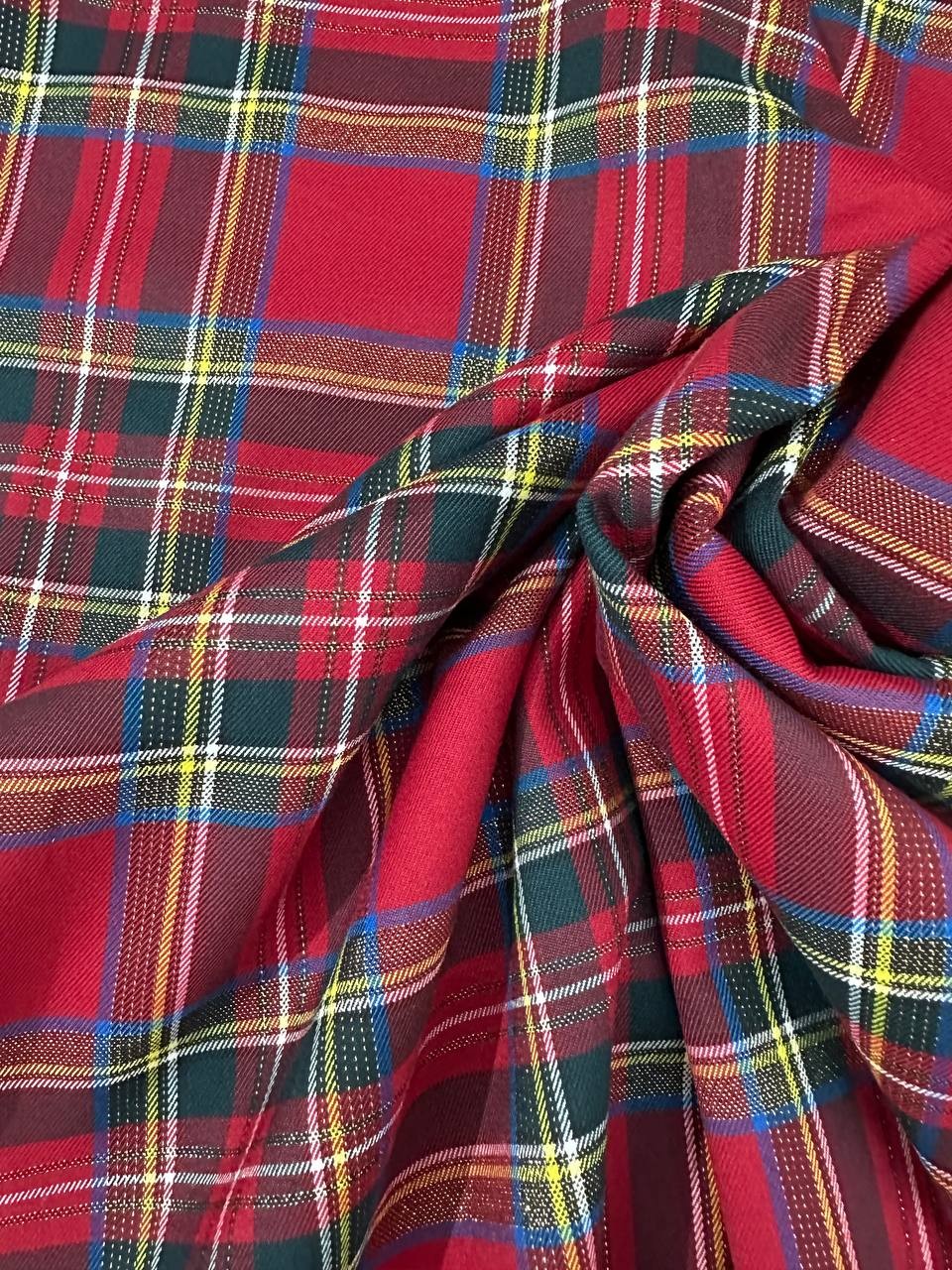Tartan Scozzese Lanetta Rosso Classic FILO GLITTER Quadro