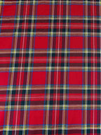 Tartan Scozzese Lanetta Rosso Classic FILO GLITTER Quadro - WorldTessuti
