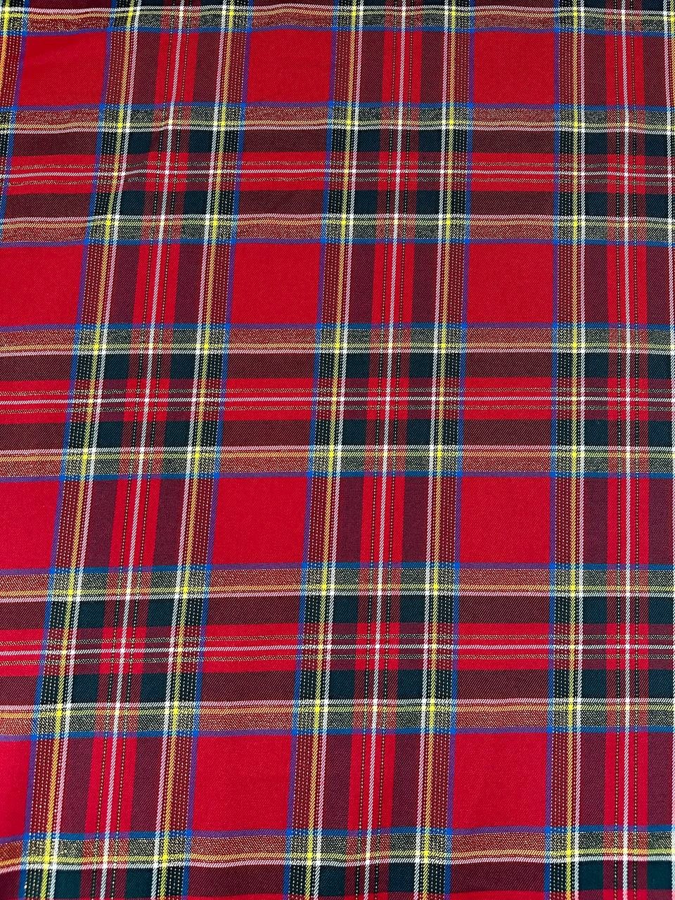 Tartan Scozzese Lanetta Rosso Classic FILO GLITTER Quadro