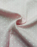 Piquet Millerighe Cuoricini Celeste Rosa - WorldTessuti