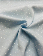 Piquet Millerighe Cuoricini Celeste Rosa - WorldTessuti