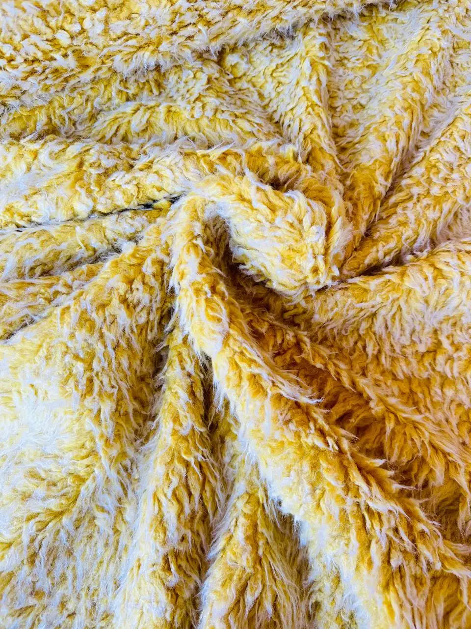 Eco Pelliccia Bubble Giallo - WorldTessuti