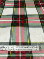 Velluto SCOZZESE TARTAN BIANCO (OFFERTA) - WorldTessuti