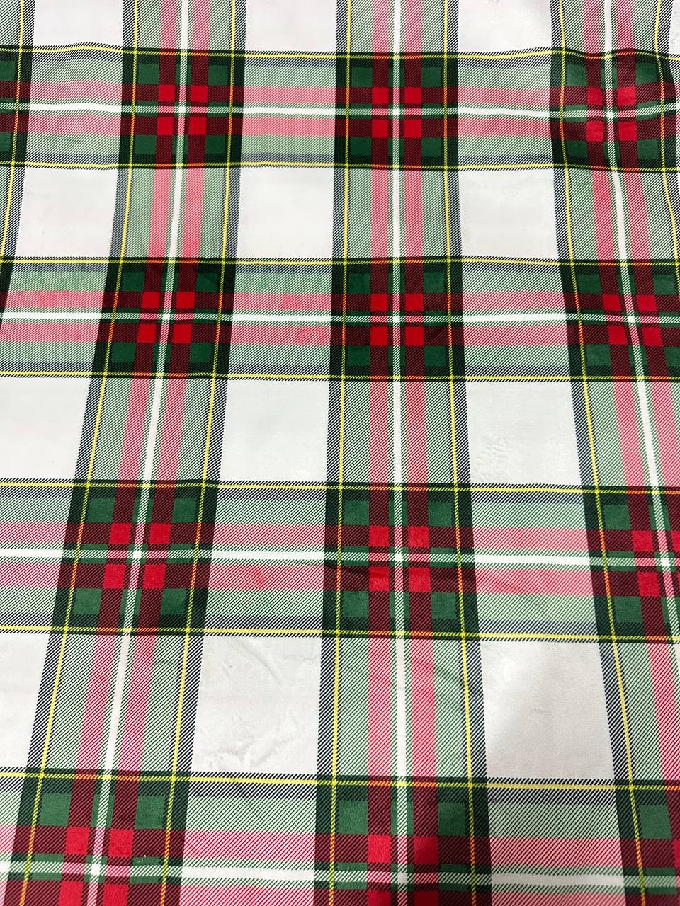 Velluto SCOZZESE TARTAN BIANCO (OFFERTA)