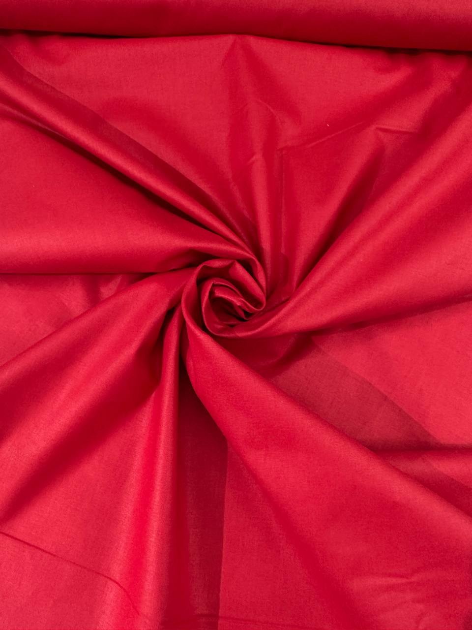 Percalle Rosso Puro Cotone STOCK