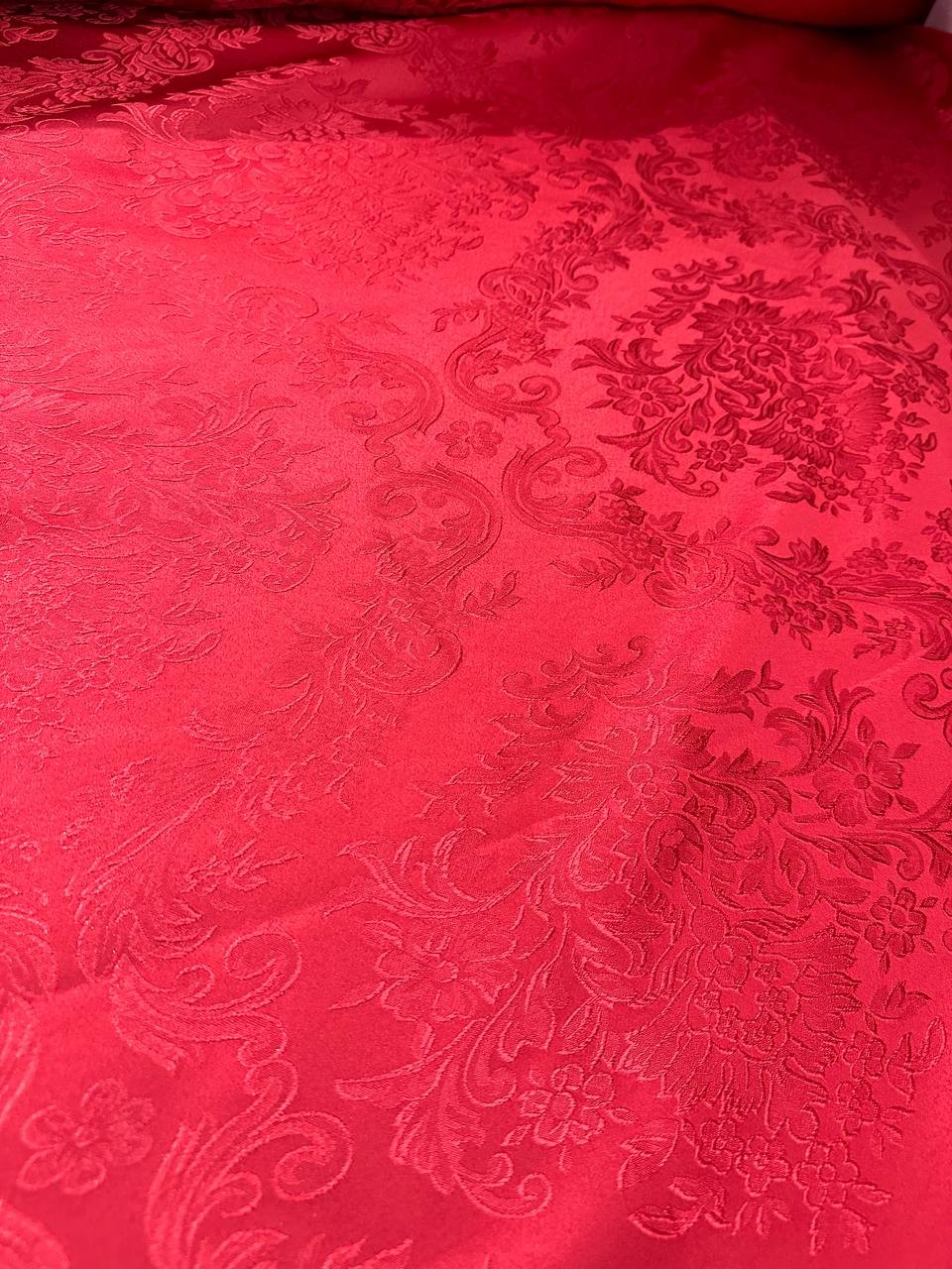 Tappezzeria Damascato Jacquard Rosso 280