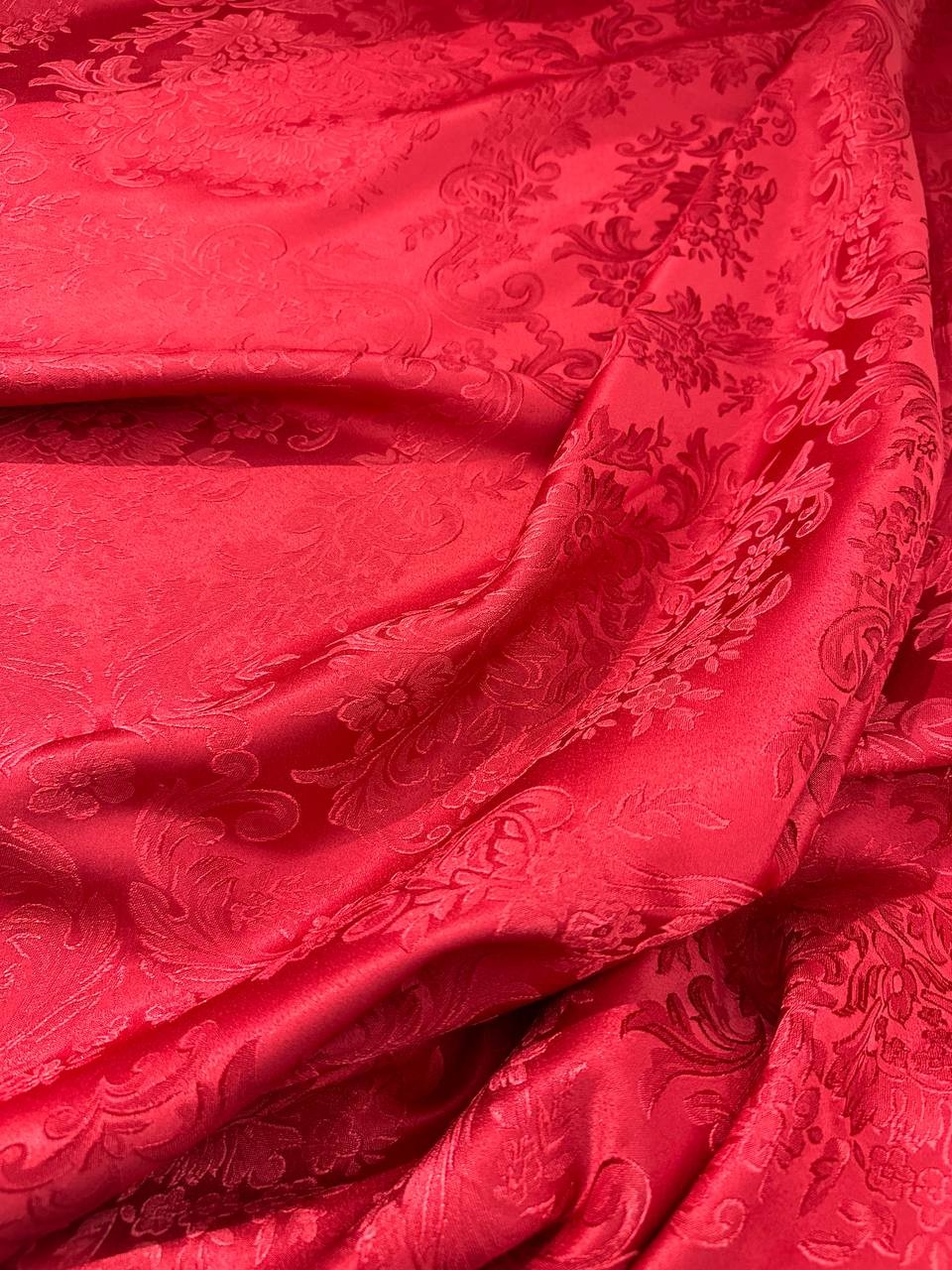 Tappezzeria Damascato Jacquard Rosso 280