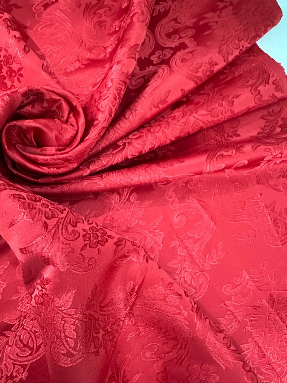 Tappezzeria Damascato Jacquard Rosso 280