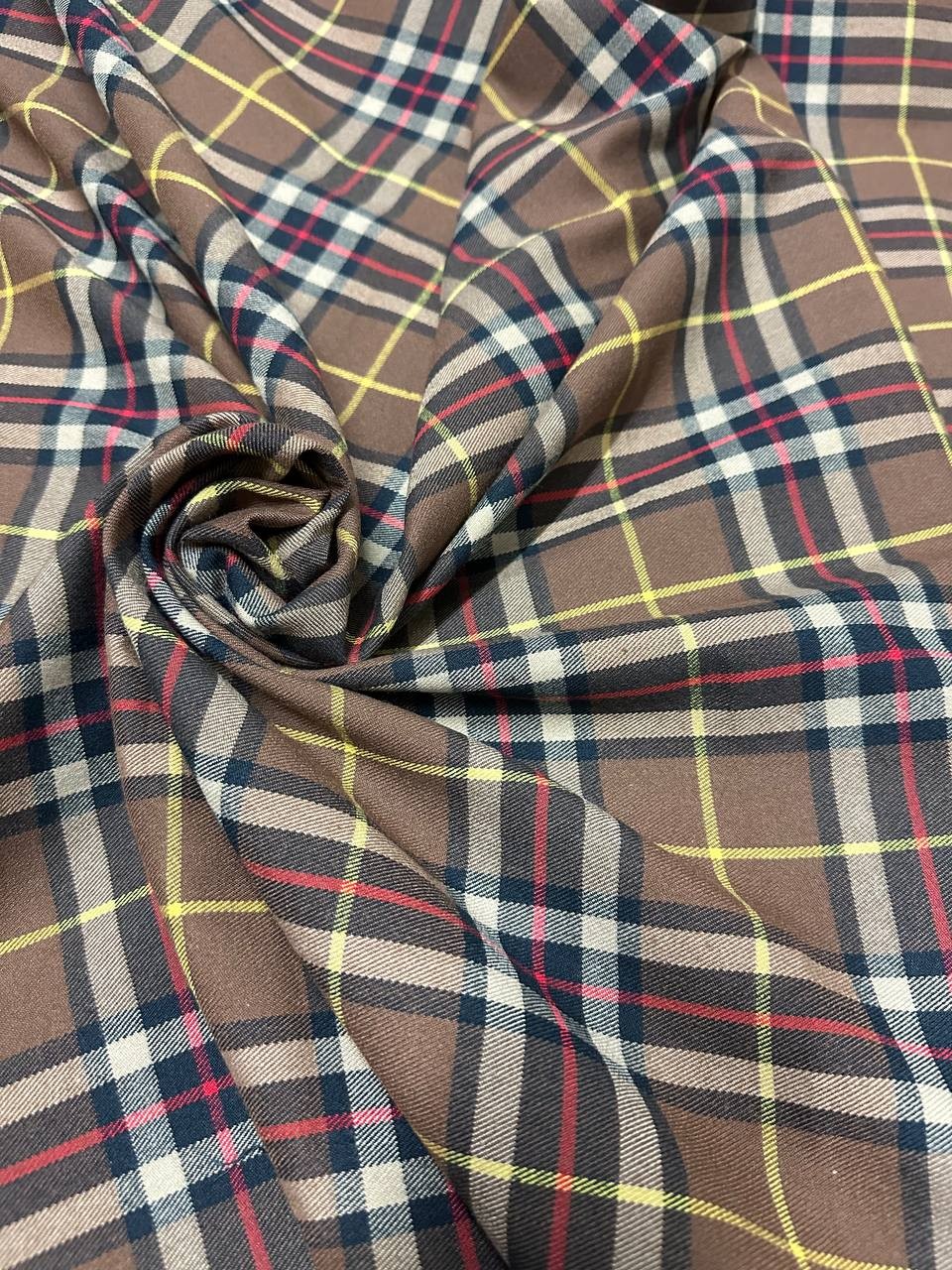 Tartan Scozzese Quadroni Marroncino