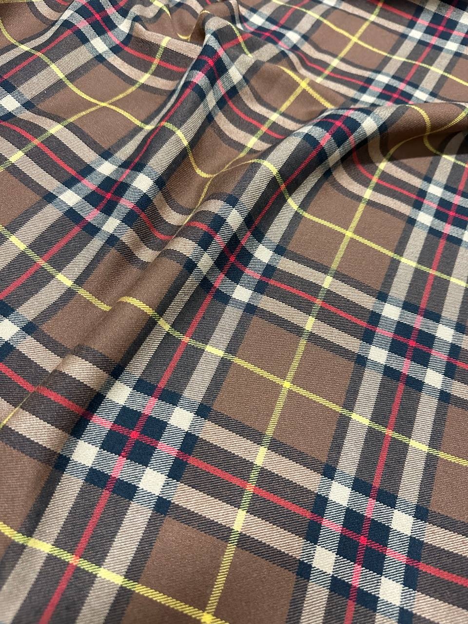 Tartan Scozzese Quadroni Marroncino