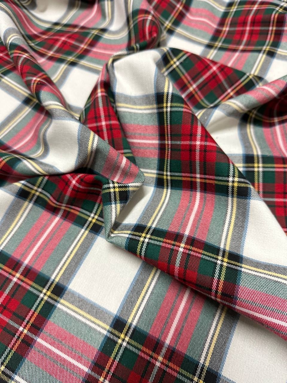 Tartan Scozzese Lanetta Quadroni Fondo Bianco Quadro Rosso SOTTOPREZZO