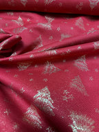 Gobelin Natalizio Glitter Albero Di Natale Rosso - WorldTessuti