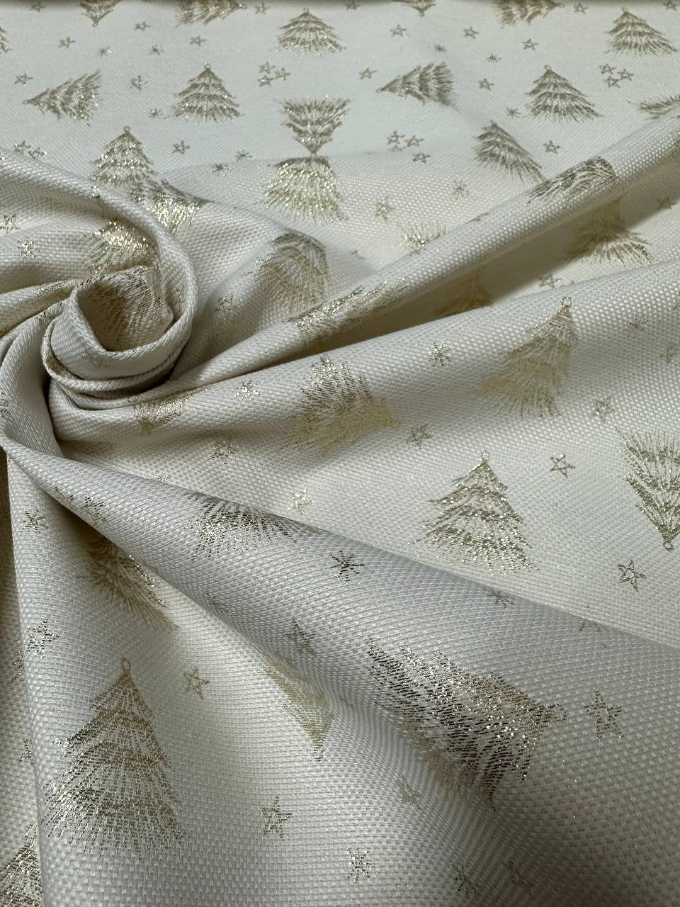 Gobelin Natalizio Glitter Albero Di Natale Panna