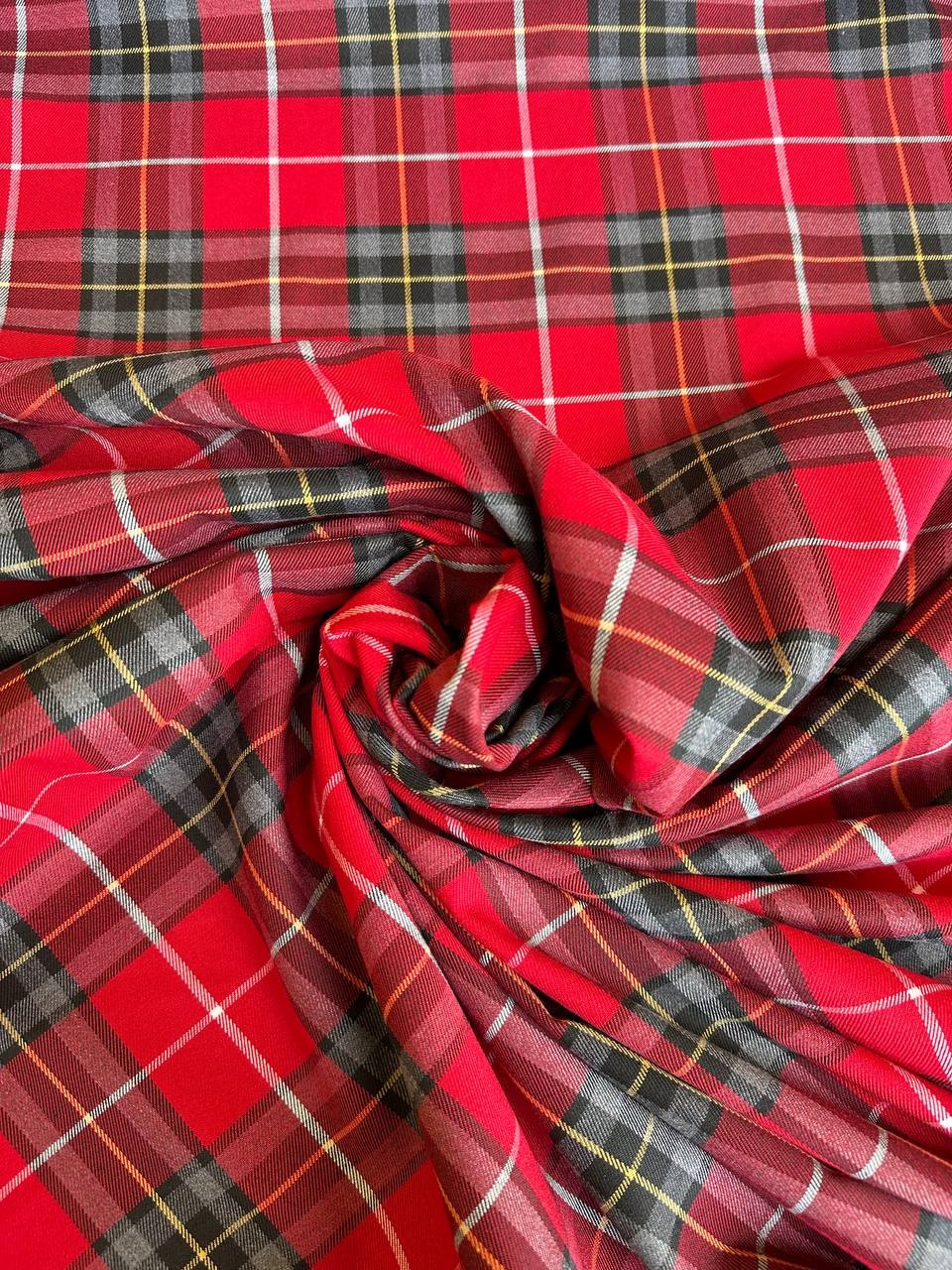 Tartan Lanetta Scozzese Quadrone Rosso
