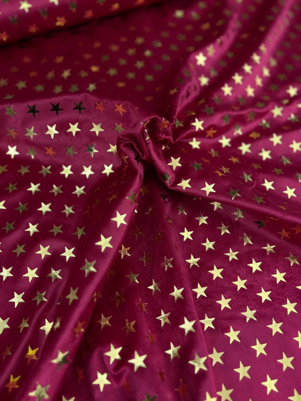 Velluto Bordeaux Stelline Dorate