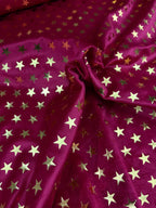 Velluto Bordeaux Stelline Dorate - WorldTessuti