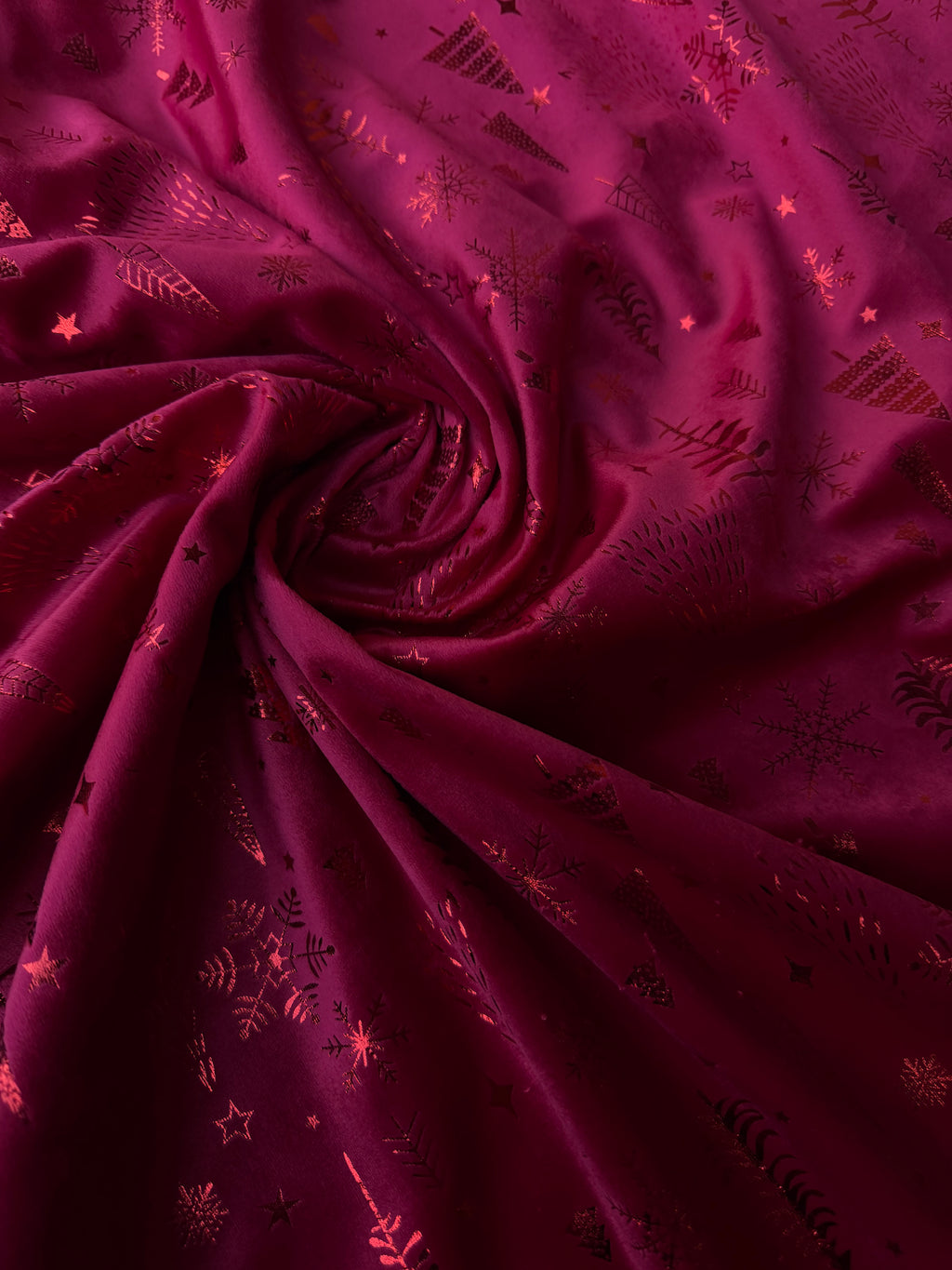 Velluto Rosso Scuro Scuro Glitter Natalizio Fantasia Natale
