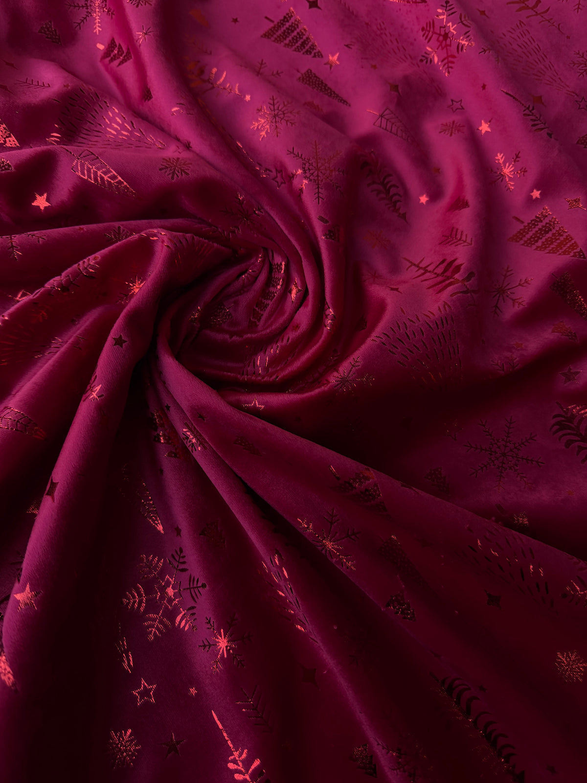 Velluto Rosso Scuro Scuro Glitter Natalizio Fantasia Natale