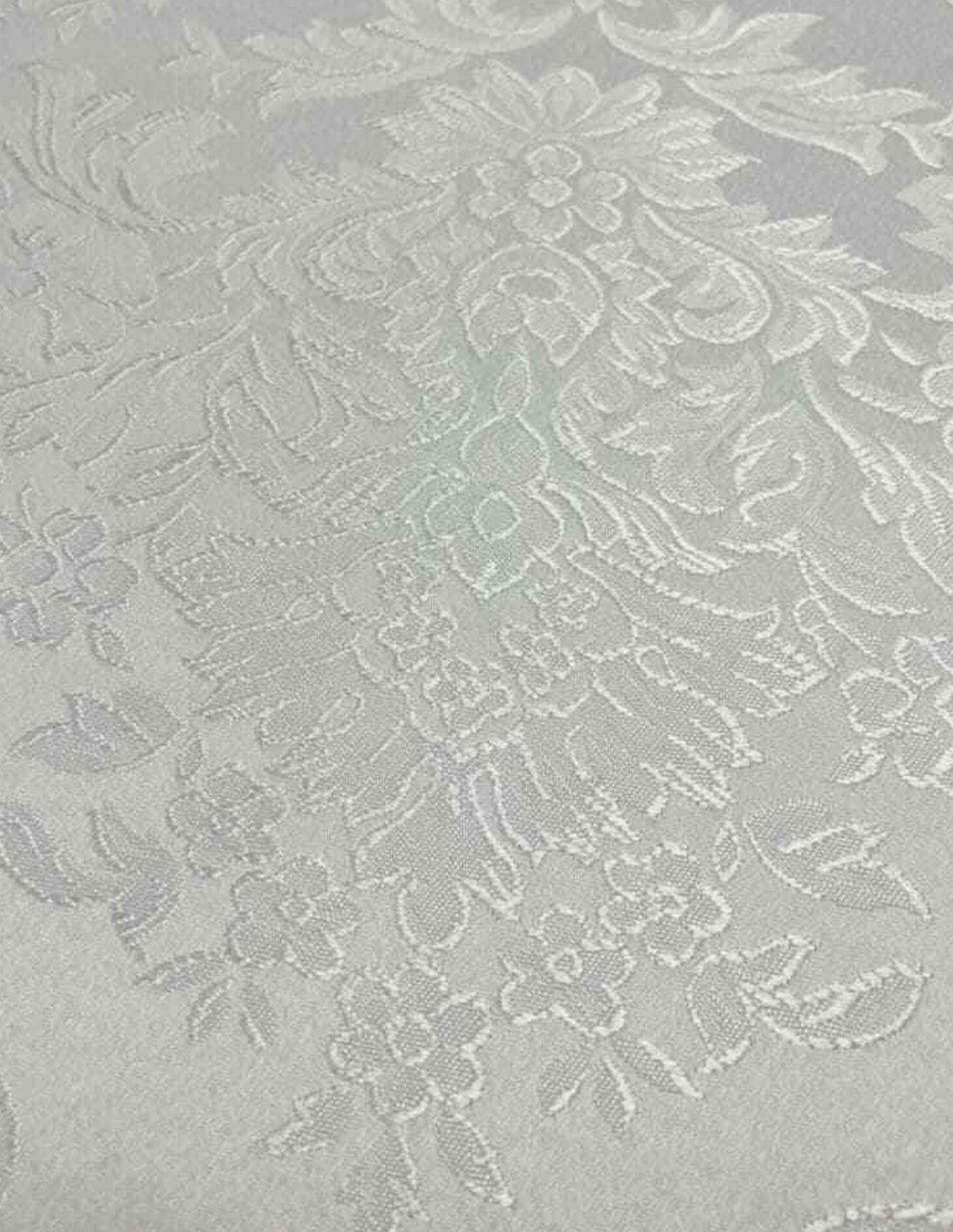 Tessuto Tappezzeria Damascato Jacquard Bianco 280H